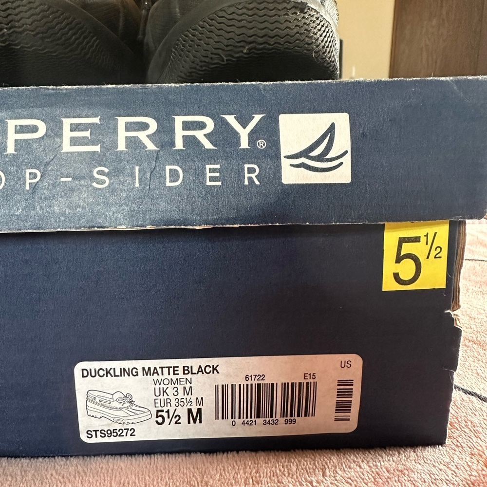 Sperry Topslider Duckling Matte Black Size 5.5 - image 2